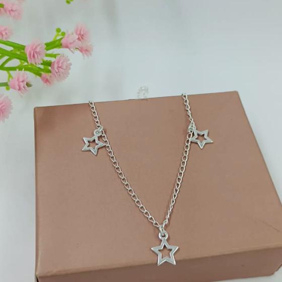 Imagem de Choker C/ Pingente Estrela Prata 925 REF 600366