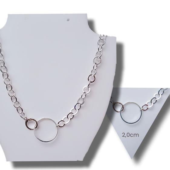 Imagem de Choker Colar Gargantilha Corrente Semijoia Dourada Ouro18/Prata 925 1pç /garantia de 1 ano