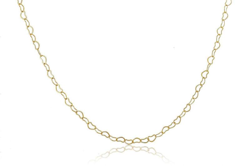 Imagem de Choker Coração Vado Pequeno Interligado Folheado Ouro 18K