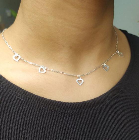 Imagem de Choker corações vazado