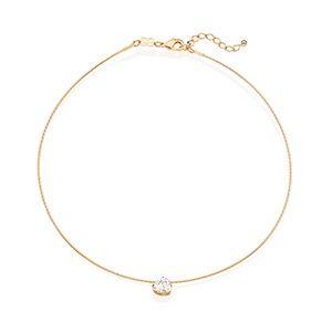 Imagem de Choker Formada Por Fio Trabalhado Com 1 Zircônia Formato Coração Rommanel