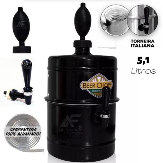 Chopeira a Gelo Portatil Beer Chopp Preta 5,1 Litros Menor preço em Chopeira a Gelo Portatil Beer Chopp Preta 5,1 Litros