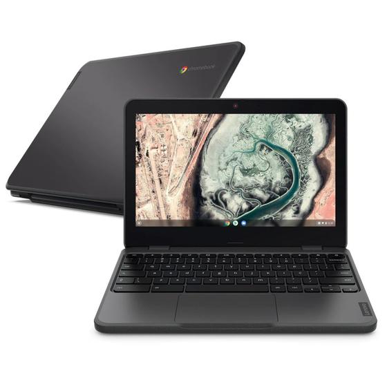 Notebook - Lenovo 82j80001br Amd 3015ce 1.20ghz 4gb 32gb Ssd Amd Radeon Graphics Google Chrome os Chromebook 100e 11,6" Polegadas