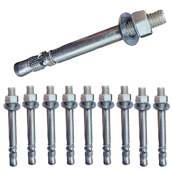 Imagem de Chumbador Parabolt PBA 3/8 x 3.3/4 com Porca e Arruela 10 Un