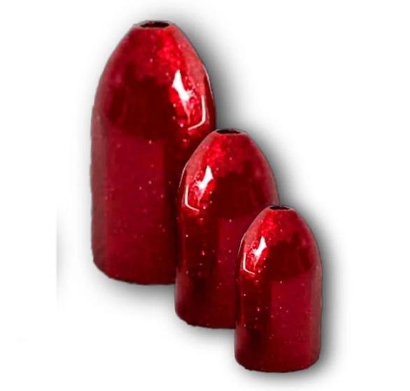 Imagem de Chumbo chumbada pesca bullet para isca artificial 14g 5 unidades vermelho