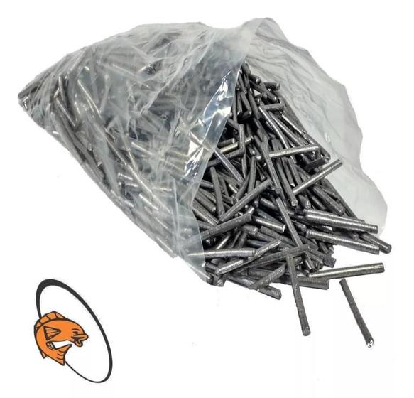 Imagem de Chumbo ( Tipo Prego )  6 mm x 6 cm Kit 2Kg P/ Rede de Pesca