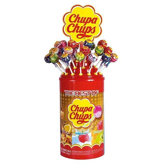 Imagem de Chupa Chups Pirulito (Val 03/24) Com Corante Natural Pote C/100 Unidades