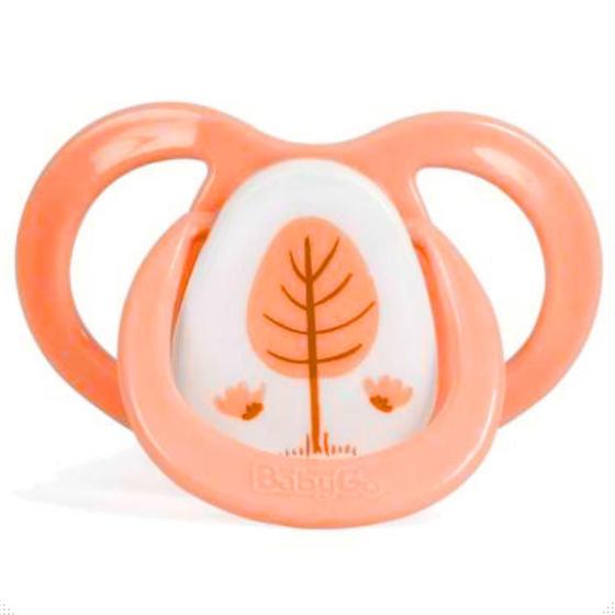 Imagem de Chupeta Árvore BabyGo Silicone Salmão Tamanho 2 6 à 18 Meses