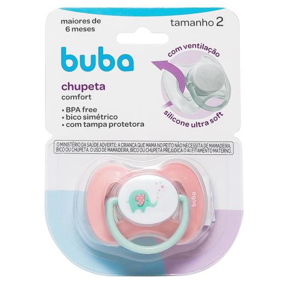 Imagem de Chupeta Bico Silicone Ultra Soft Comfort + 6 Meses Buba