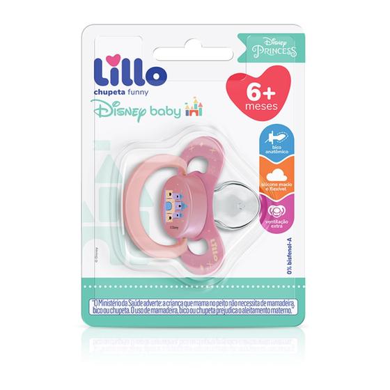 Imagem de Chupeta Funny Disney Baby Brilha No Escuro Lillo 6+ Meses com Alça