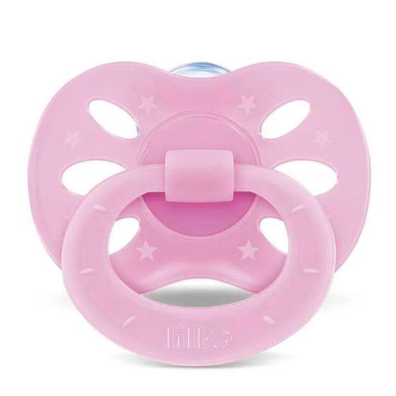 Imagem de Chupeta Lillo Eair Cores Leves Ortodôntico Silicone Rosa F1