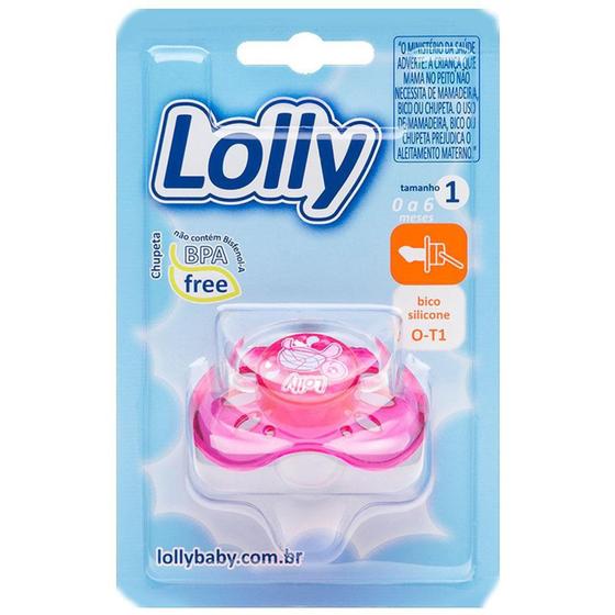 Imagem de Chupeta Lolly Baby Oceano Silicone Ortodôntico N1 Rosa