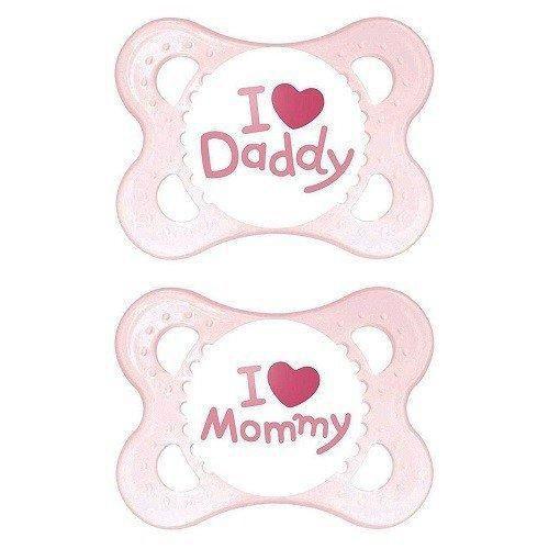 Imagem de Chupeta Mom & Dad 0-6 m Embalagem Dupla Rosa MAM