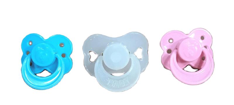 Imagem de Chupeta para Boneca e Bonecos 2 rosa 2 azuis 2 brancas ED1 Brinquedos
