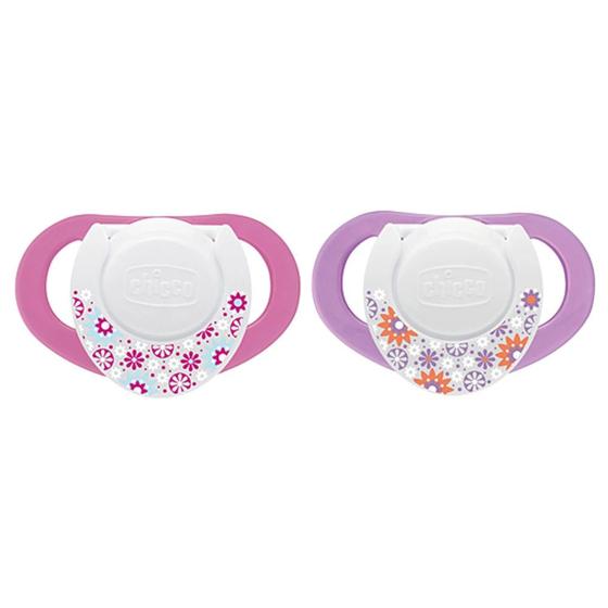 Imagem de Chupeta ring rosa sil tam 2 (6 a 12m) dupla - chicco