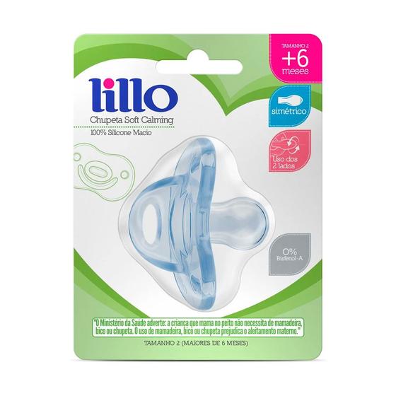 Imagem de Chupeta Soft Calming 100% Silicone T2 Azul Lillo 