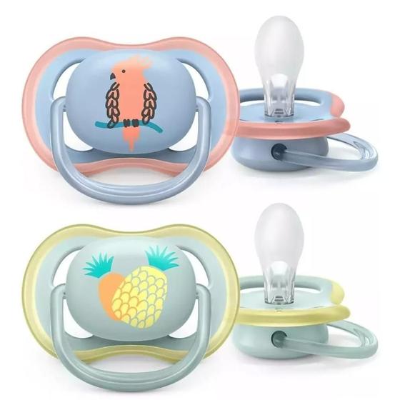 Imagem de Chupeta Ultra Air 0-6M Abacaxi / Arara Com 2 Philips Avent