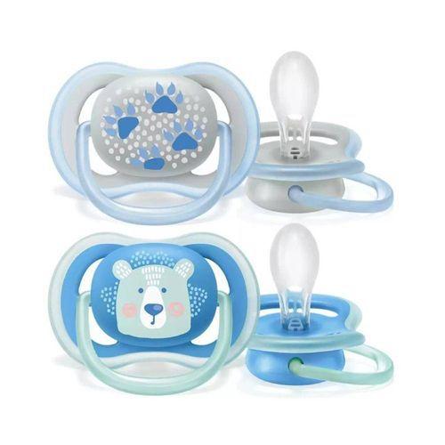 Imagem de Chupeta Ultra Air 6-18m Pegadas Urso 2un Avent SCF085/03