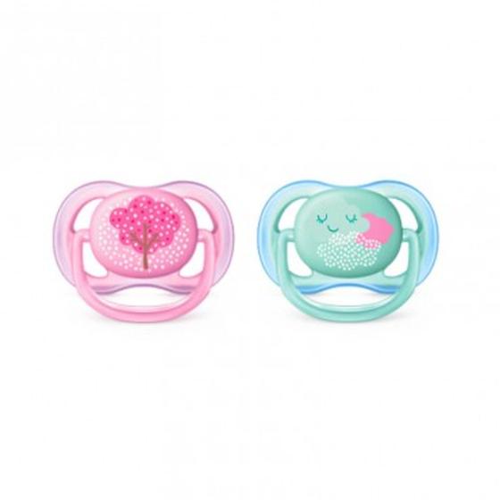 Chupeta Ultra Air dupla menina 0-6 meses SCF 343/20 rosa verde Menor preço em Chupeta Ultra Air dupla menina 0-6 meses SCF 343/20 rosa verde