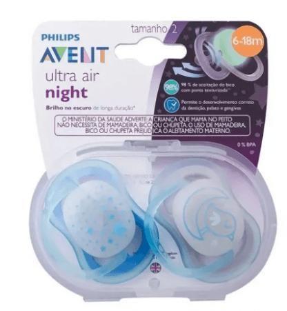 Imagem de Chupeta ultra air night time - 2 unidades  scf376/11 - avent 