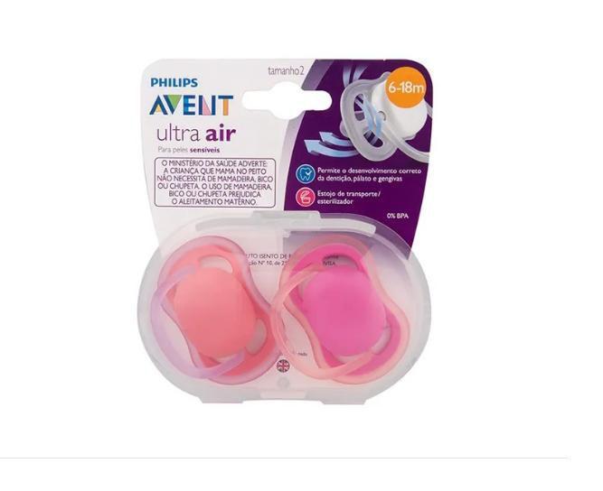 Imagem de Chupeta Ultra Air Philips Avent - 2 unidades Rosa 6-18M