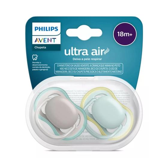 Imagem de Chupetas Ultra Air +18 Meses Lisas 2 Unidades Philips