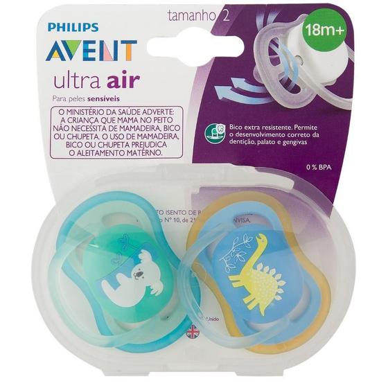 Imagem de Chupetas Ultra Air Dupla 18+Meses Coala E Dino-Philips Avent