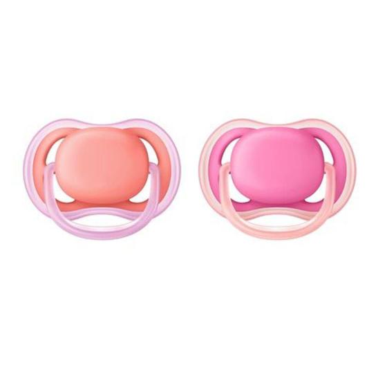 Chupetas Ultra Air Dupla 6 a 18 meses Philips Avent - SCF245/22 - Rosa Menor preço em Chupetas Ultra Air Dupla 6 a 18 meses Philips Avent - SCF245/22 - Rosa