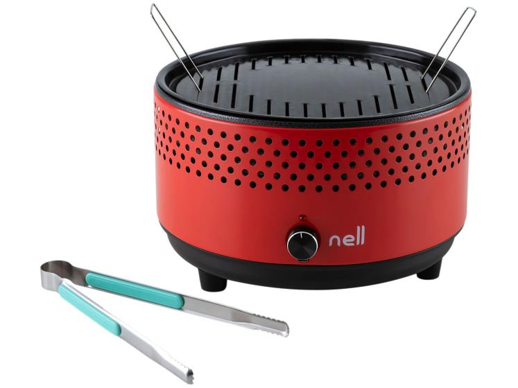 Churrasqueira a Carvão Portátil com Ventilador - Nell GB-PC1 PR com Assadeira Imagem de Churrasqueira a Carvão Portátil com Ventilador