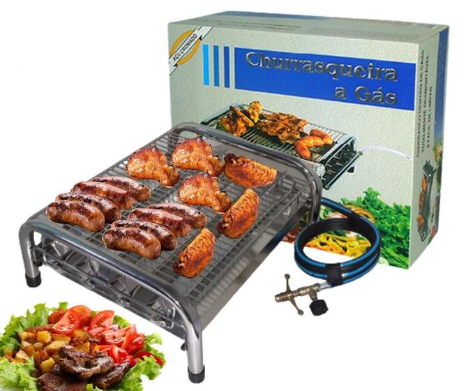 Imagem de Churrasqueira A Gas Portátil Grill Com 4 Queimadores