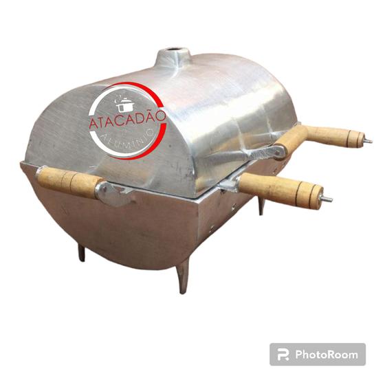 Churrasqueira de alumínio a bafo média+ linha PREMIUM Menor preço em Churrasqueira de alumínio a bafo média+ linha PREMIUM