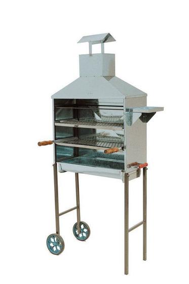 Churrasqueira de carrinho para espetinhos galvanizada modelo c-800g Menor preço em Churrasqueira de carrinho para espetinhos galvanizada modelo c-800g