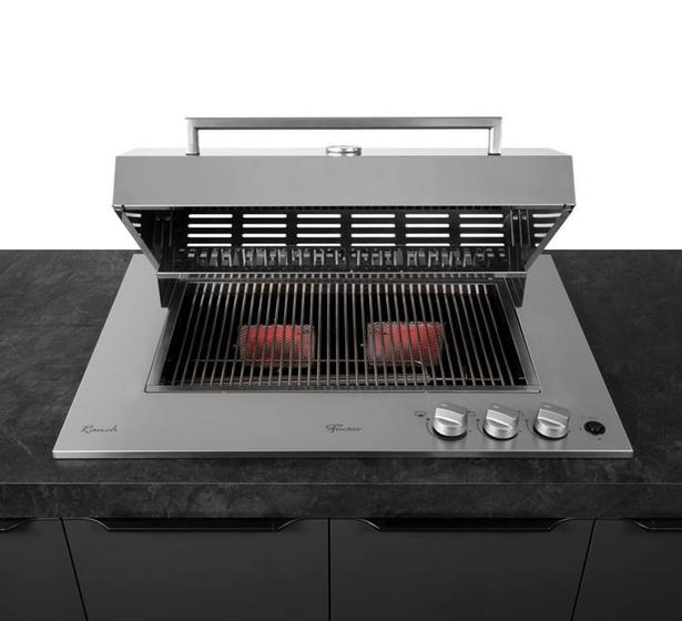 Imagem de Churrasqueira de embutir a Gás Cooktop Fischer Ranch com Tampa Bivolt 31200-83551