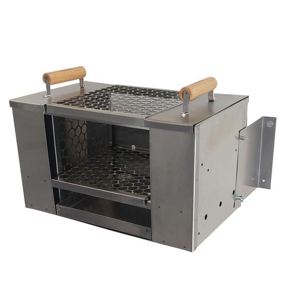 Churrasqueira Ecológica Inox Sem Fumaça De Parede 2 Grelhas Menor preço em Churrasqueira Ecológica Inox Sem Fumaça De Parede 2 Grelhas