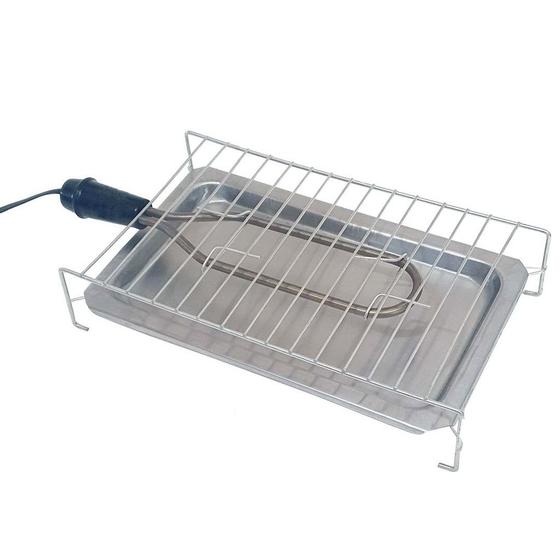 Imagem de Churrasqueira Elétrica 110v Grill Pequena Portátil De Inox