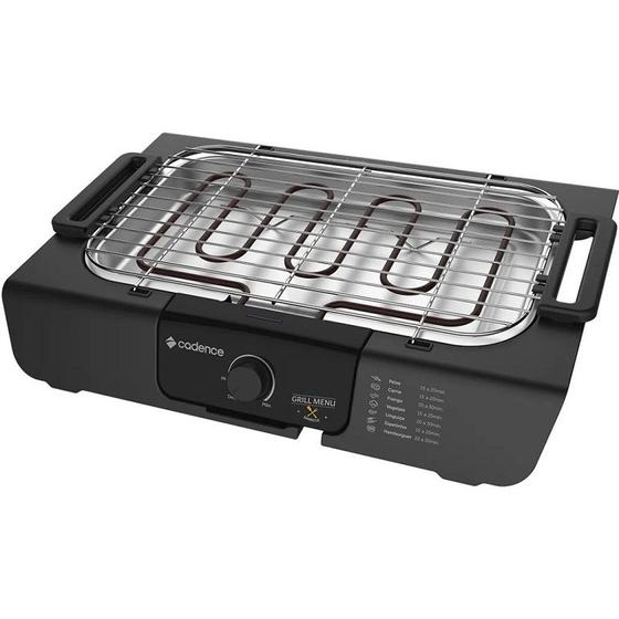 Imagem de Churrasqueira Elétrica Cadence Grill Menu 110V/127V 1800W GRL810 Preto