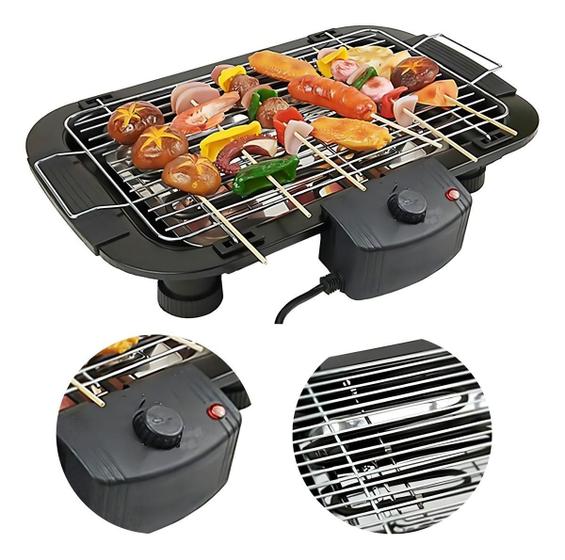 Churrasqueira Elétrica Portátil Apartamento Sem Fumaça Grill 1500w ...