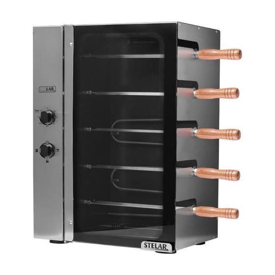 Churrasqueira Elétrica Rotativa Stelar de 5 Espetos Menor preço em Churrasqueira Elétrica Rotativa Stelar de 5 Espetos
