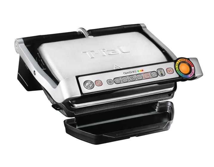 Imagem de Churrasqueira elétrica T-fal OptiGrill em aço inoxidável 4 porções 18