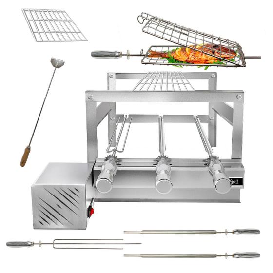 Churrasqueira Giratória Grill Inox Gira Soft Grill 3 Espetos Completa Lado Esquerdo é ruim? Churrasqueira Giratória Grill Inox Gira Soft Grill 3 Espetos Completa Lado Esquerdo é boa?