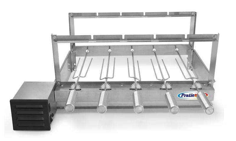 Churrasqueira Giratória Inox Grill 5 Espetos Rotativa Gira Bivolt Motor WEG Lado Esquerdo Menor preço em Churrasqueira Giratória Inox Grill 5 Espetos Rotativa Gira Bivolt Motor WEG Lado Esquerdo