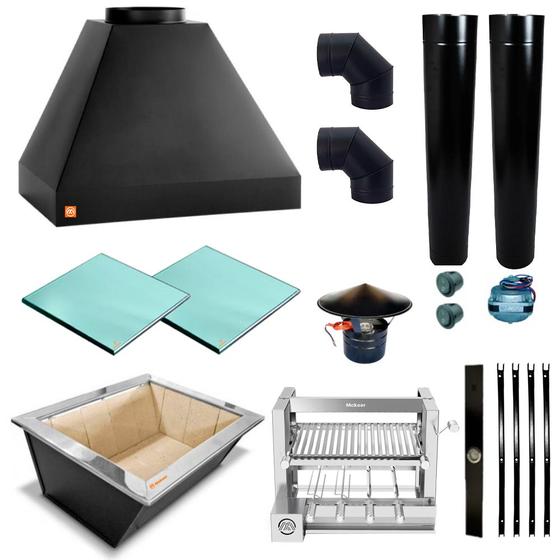 Imagem de Churrasqueira Gourmet Makeer 3 Dutos Giratorio C/curva 2285 P