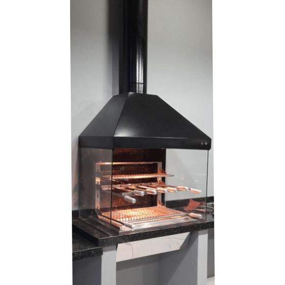 Churrasqueira Gourmet Média - Aço Galvanizado Preto Menor preço em Churrasqueira Gourmet Média - Aço Galvanizado Preto