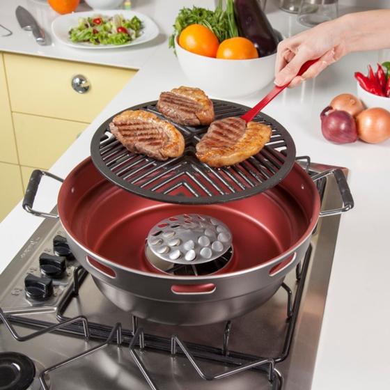 Churrasqueira Grill Guassu Oriental Ideal para fazer Churrasco no Fogão à Gás - Original Menor preço em Churrasqueira Grill Guassu Oriental Ideal para fazer Churrasco no Fogão à Gás - Original