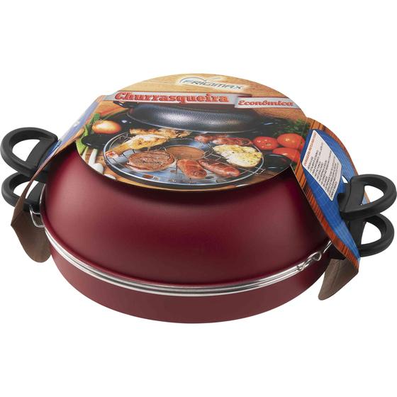 churrasqueira Grill para fogao com grelha 30 cm cor Vermelho Menor preço em churrasqueira Grill para fogao com grelha 30 cm cor Vermelho