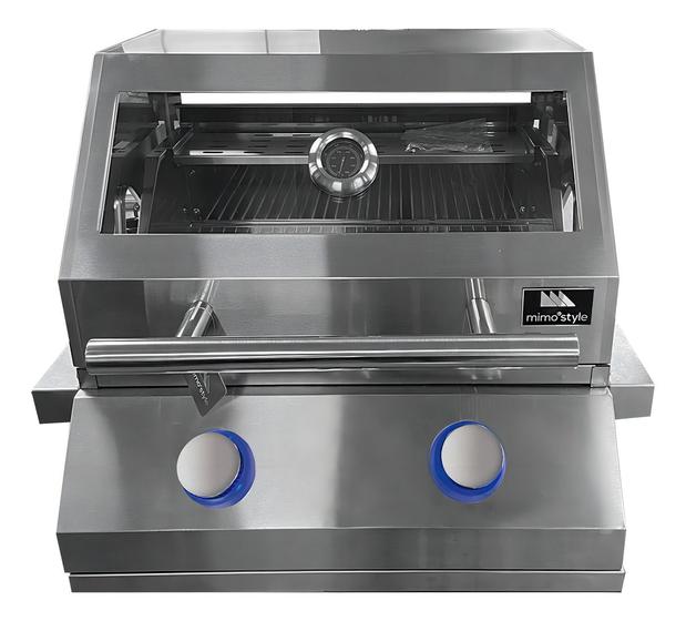 Imagem de Churrasqueira Inox a Gás de Cozinha de Embutir com 2 Queimadores