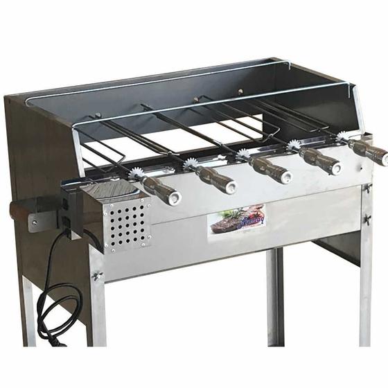 Churrasqueira Inox Com Kit Giratório Menor preço em Churrasqueira Inox Com Kit Giratório