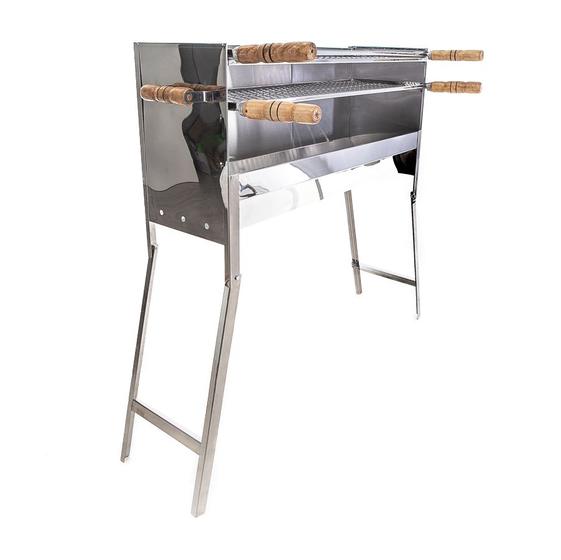 Churrasqueira Inox Espeteira Portátil Profissional 3 Andares 80x25cm é boa?