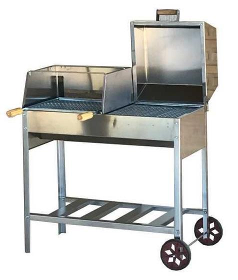 Imagem de Churrasqueira Inox Mista Bafo e Grill Tamanho 85