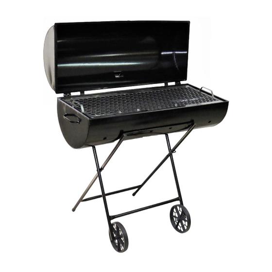 Imagem de Churrasqueira Mega Grill Grelha Carrinho e Rodas 92x78x30cm